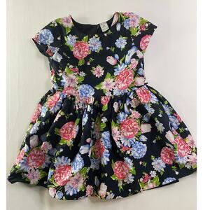 Carter's Black Floral Baby Girl Dress Size 4T